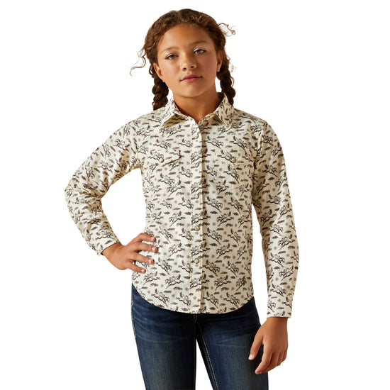 Ariat Youth Girl's Rodeo Time Bucking Horse Snap Shirt 10062842