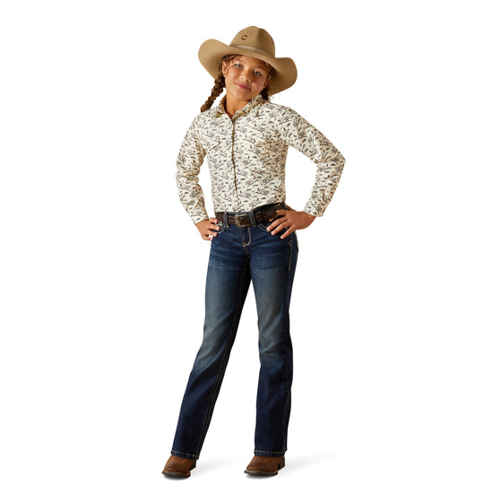 Ariat Youth Girl's Rodeo Time Bucking Horse Snap Shirt 10062842