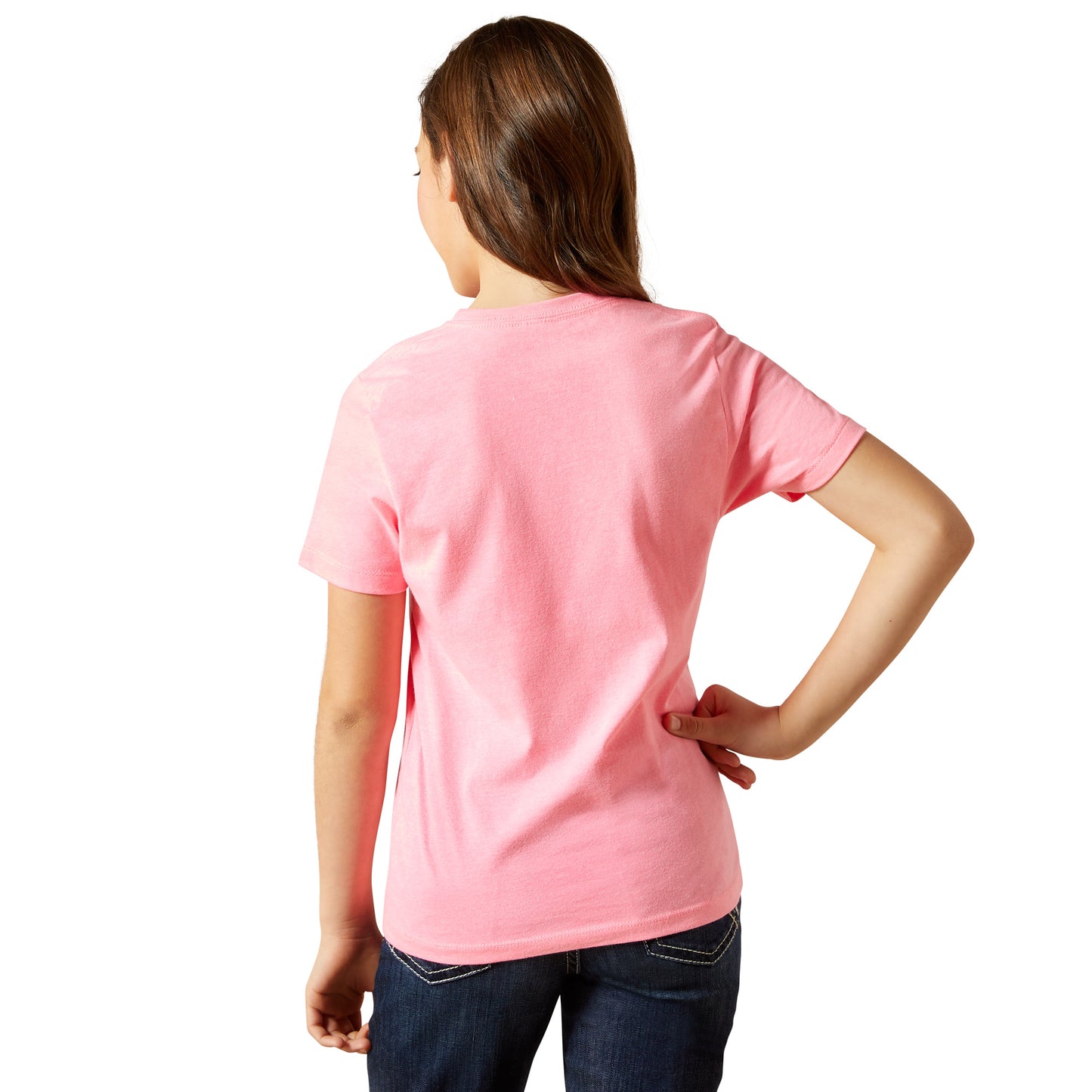 Ariat Youth Girl's Spur Script Pink Ice T-Shirt 10063748