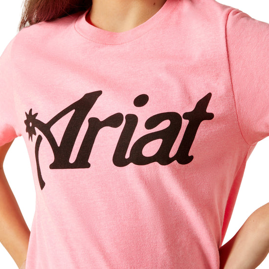 Ariat Youth Girl's Spur Script Pink Ice T-Shirt 10063748