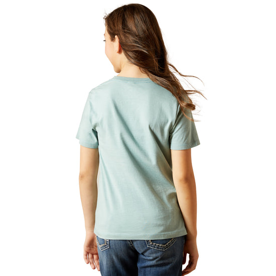 Ariat Youth Girl's SW Brand Lock Up Rivergreen Graphic T-Shirt 10063750