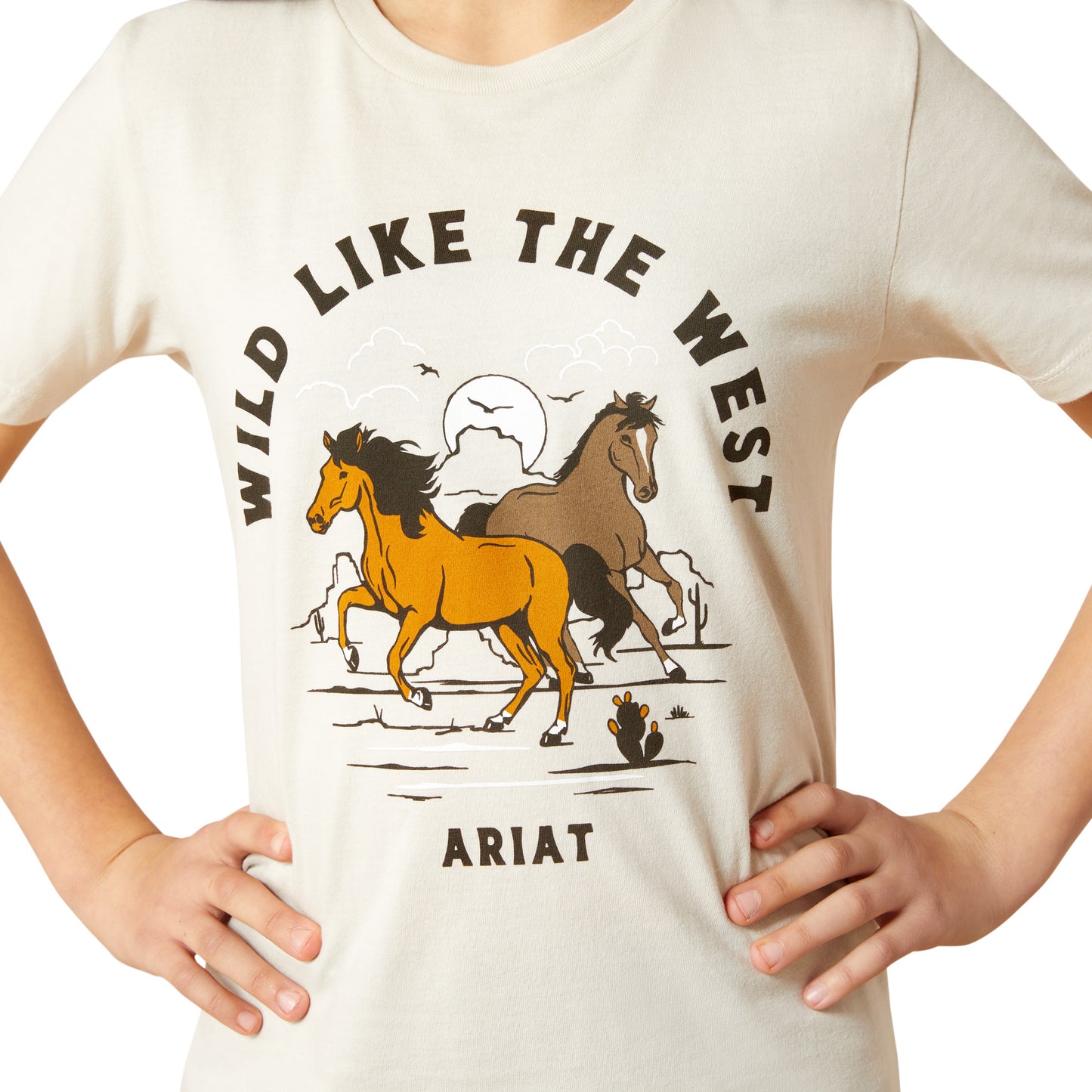 Ariat Youth Girl's Wild Like The West Natural T-Shirt 10063752
