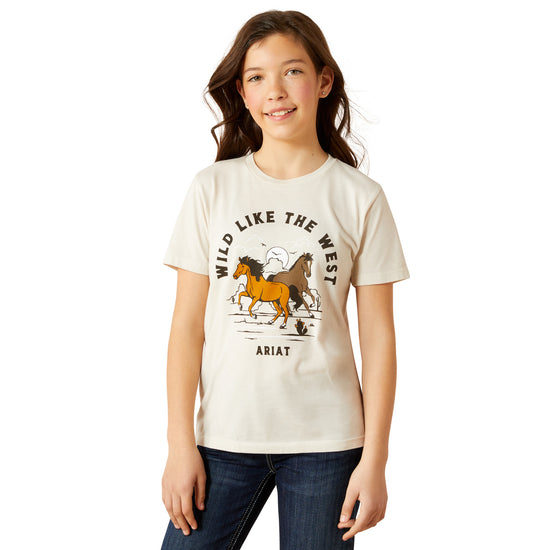 Ariat Youth Girl's Wild Like The West Natural T-Shirt 10063752