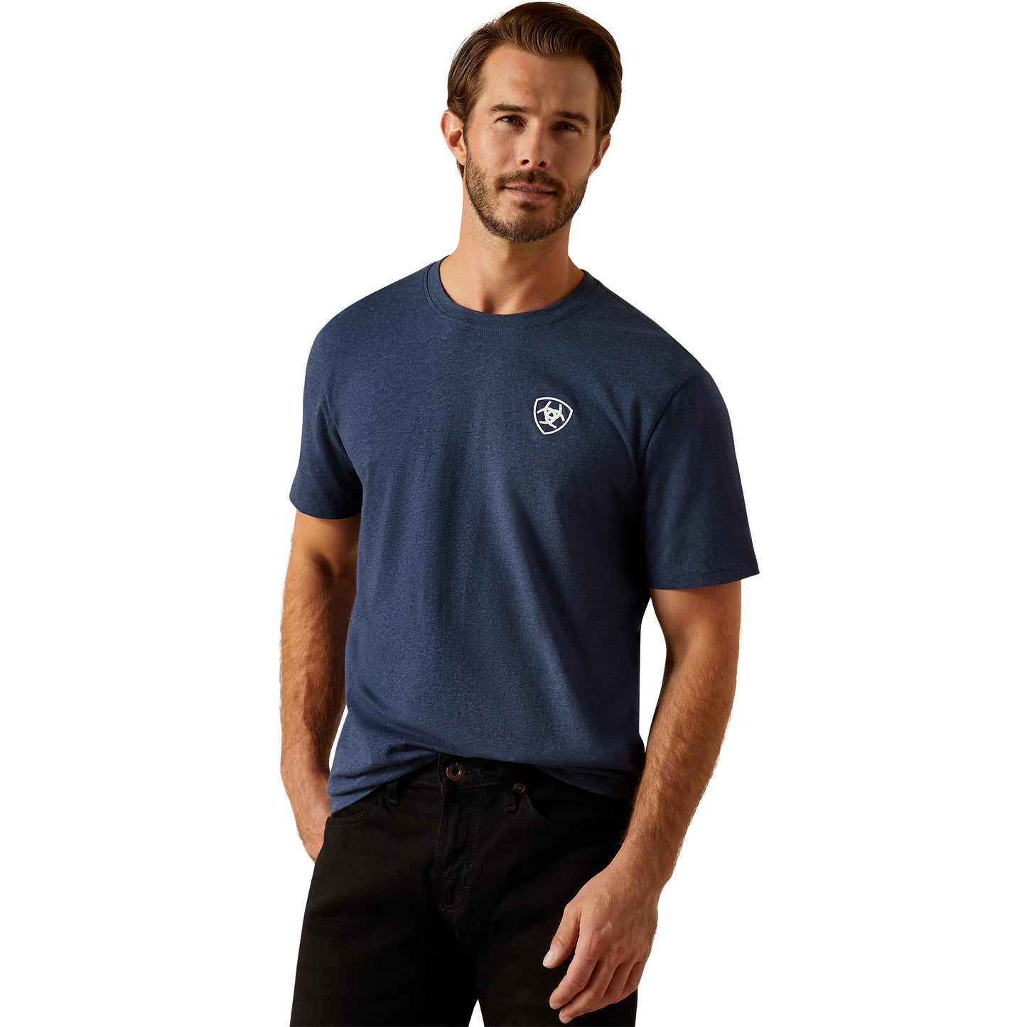 Ariat Men's BV Logo Navy Heather T-Shirt 10062564