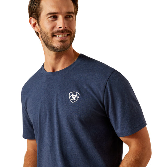 Ariat Men's BV Logo Navy Heather T-Shirt 10062564