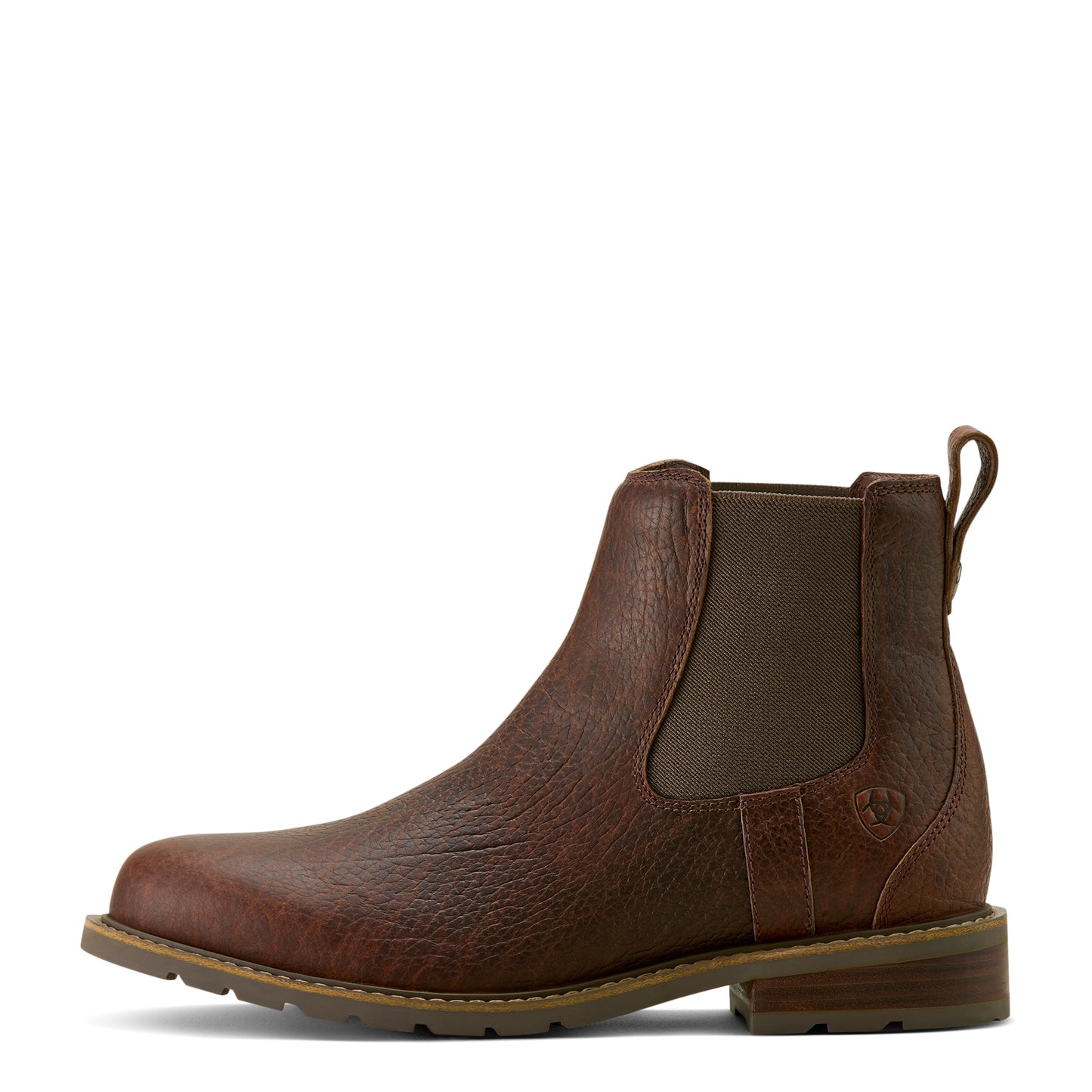 Ariat Men's Wexford Bison Cognac Leather Round Toe Chelsea Boot 10063831