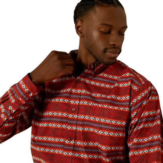 Ariat Men's Tiago Red Classic Fit Button Down Shirt 10062185