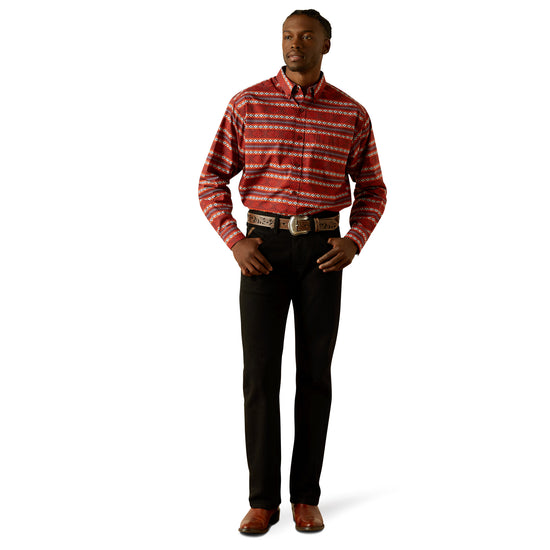 Ariat Men's Tiago Red Classic Fit Button Down Shirt 10062185