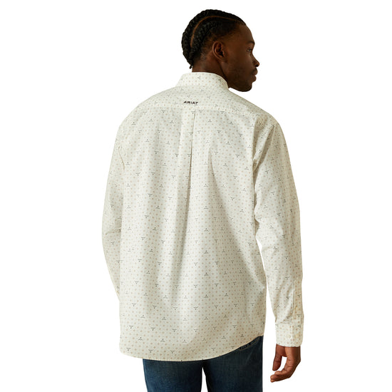Ariat Men's Buster Classic Fit White Button Down Shirt 10062209
