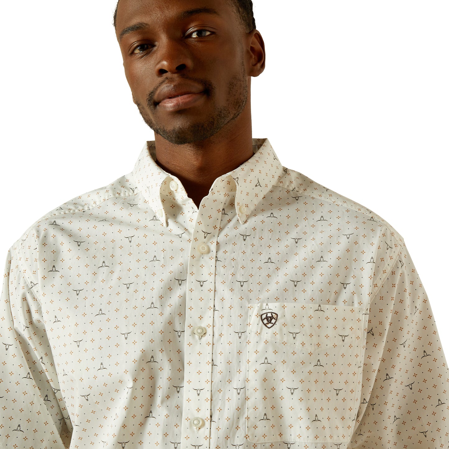 Ariat Men's Buster Classic Fit White Button Down Shirt 10062209