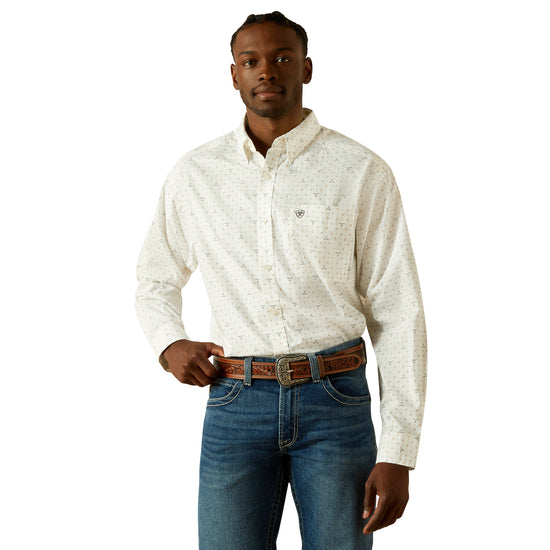 Ariat Men's Buster Classic Fit White Button Down Shirt 10062209
