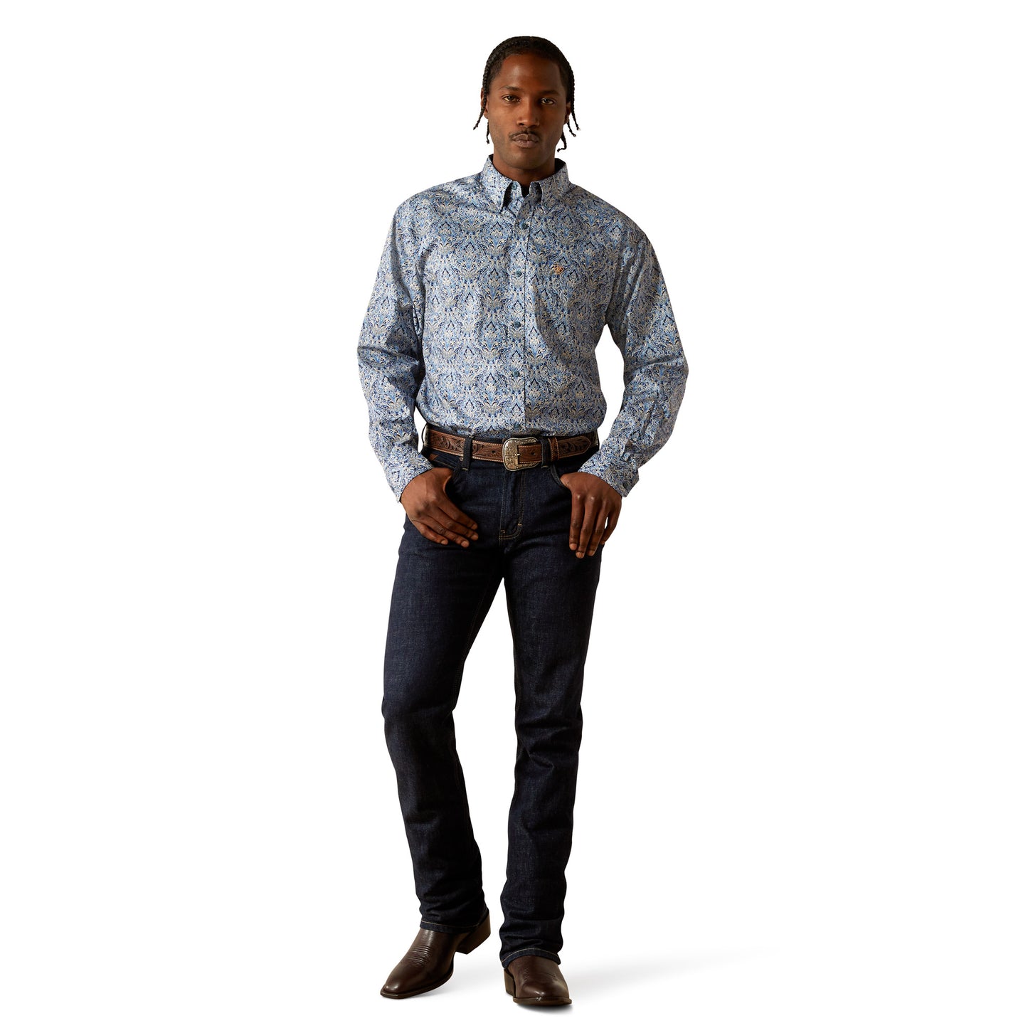 Ariat Men's Stoney Royal Blue Classic Fit Shirt 10062237