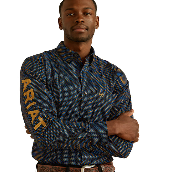Ariat Men's Team Portland Black & Gold Fitted Button Down Shirt 10062254
