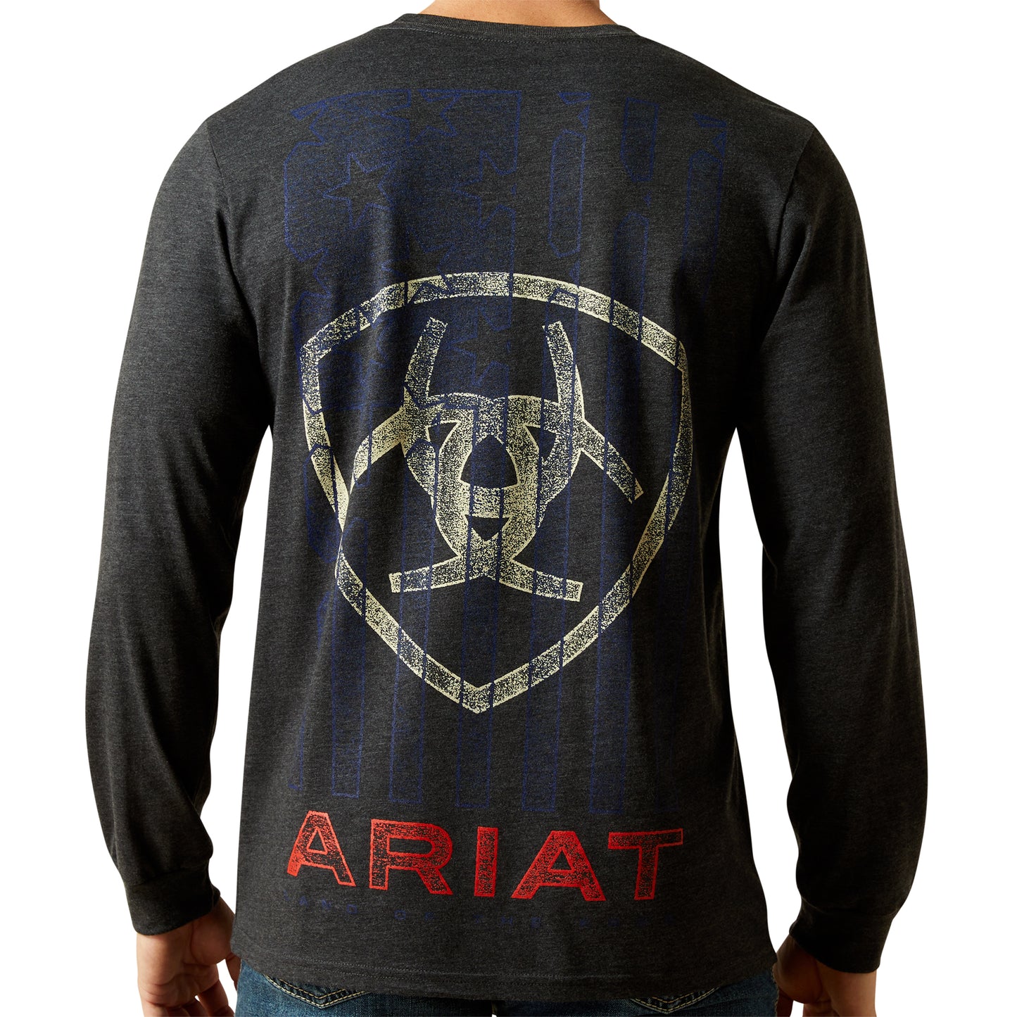 Ariat Men's Stamped Freedom Charcoal Heather Classic Fit T-Shirt 10062428