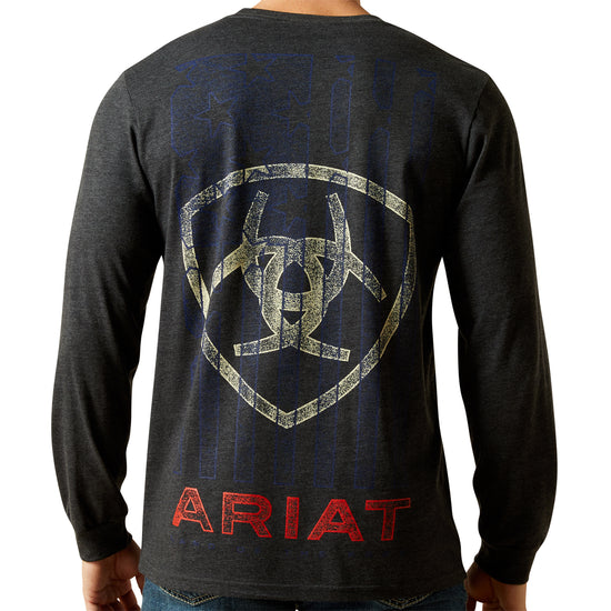 Ariat Men's Stamped Freedom Charcoal Heather Classic Fit T-Shirt 10062428