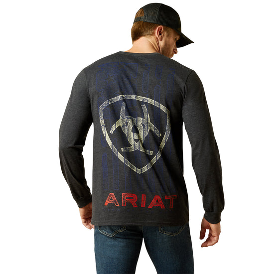 Ariat Men's Stamped Freedom Charcoal Heather Classic Fit T-Shirt 10062428