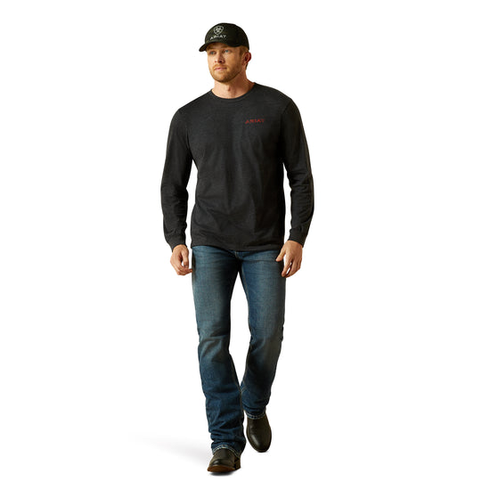 Ariat Men's Stamped Freedom Charcoal Heather Classic Fit T-Shirt 10062428