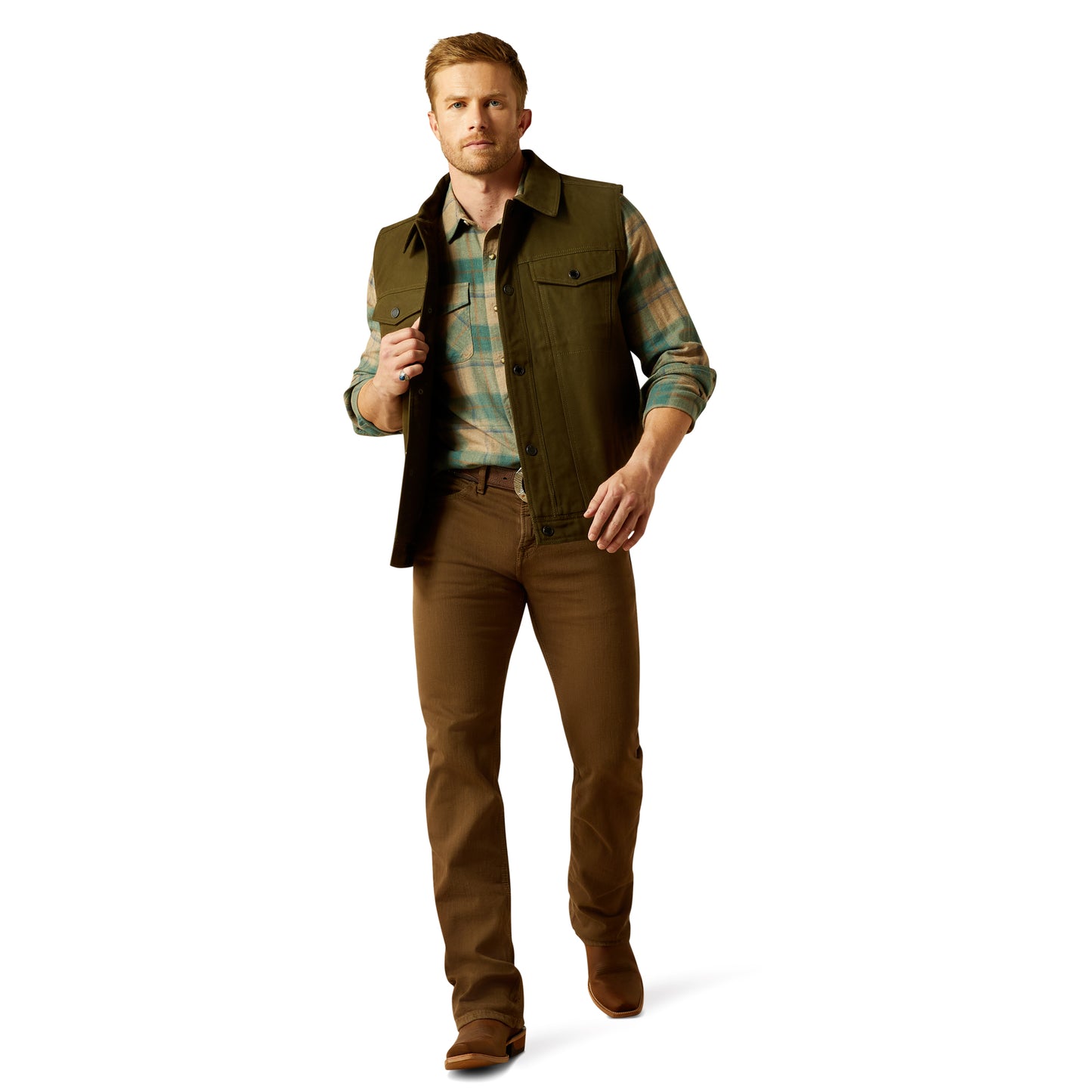 Ariat Men's Canvas Rancher Desert Sand Vest 10062435