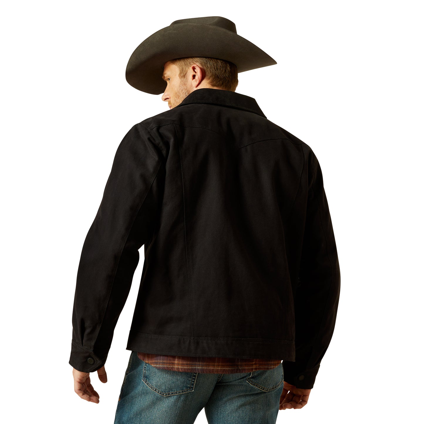 Ariat Men's Black Canvas Rancher Snap Jacket 10062438
