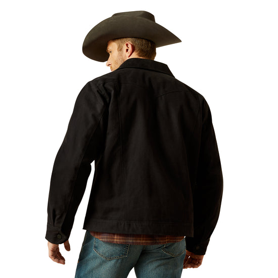 Ariat Men's Black Canvas Rancher Snap Jacket 10062438