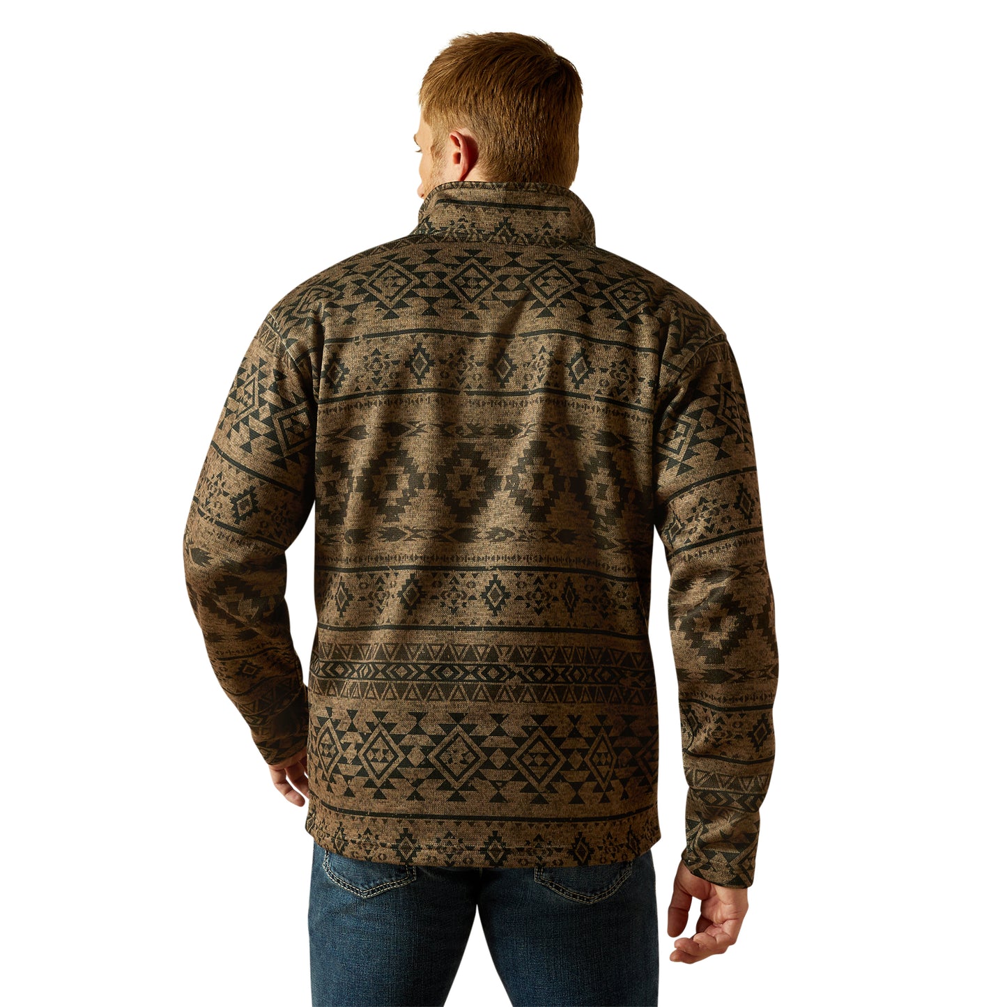 Ariat Men's Caldwell 1/4 Button Light Brown Sweater 10062482