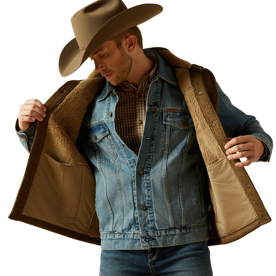 Ariat Men's Caldwell Cub Brown Sherpa Vest 10062485