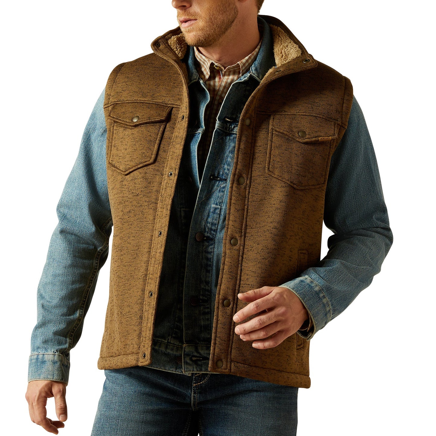 Ariat Men's Caldwell Cub Brown Sherpa Vest 10062485