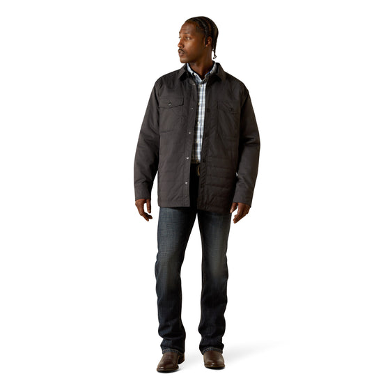 Ariat Men's Quilted Phantom Black Snap Shirt Jacket 10062513