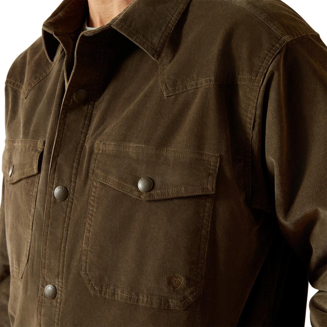 Ariat Men's Retro Corduroy Dark Green Shirt Jacket 10062519 detail01