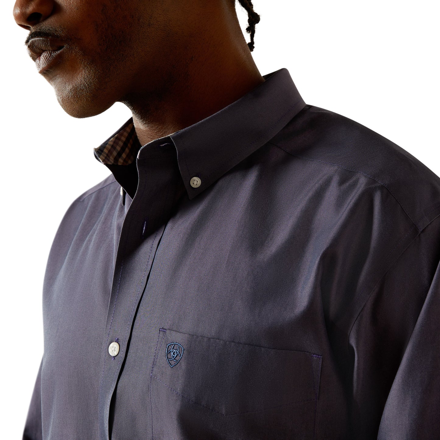 Ariat Men's Wrinkle Free Pinpoint Oxford Button Down Shirt 10062527