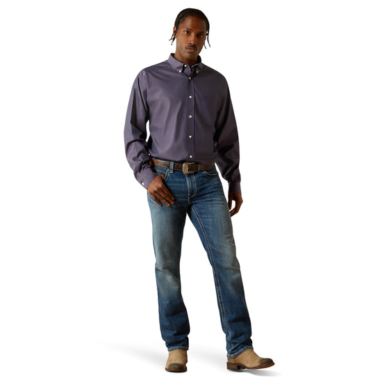 Ariat Men's Wrinkle Free Pinpoint Oxford Button Down Shirt 10062527