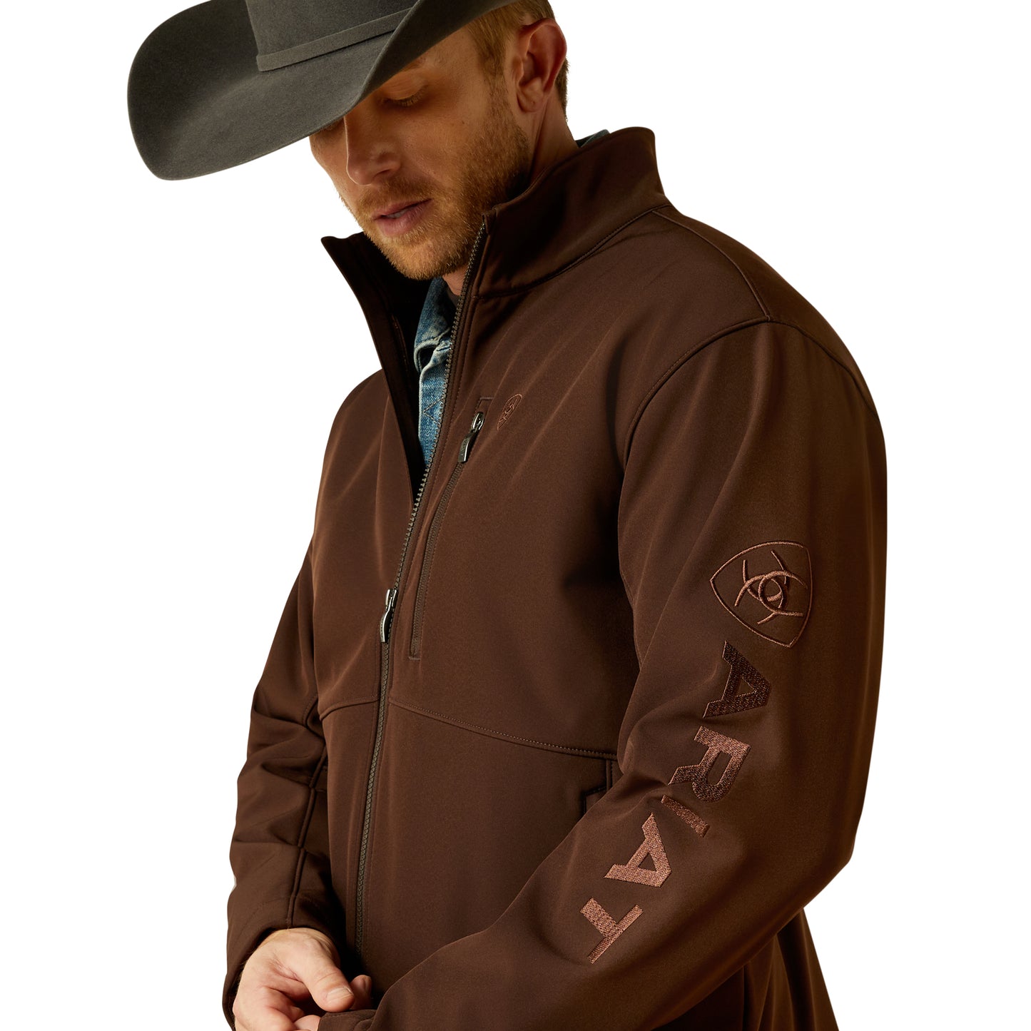 Ariat Men's Brown Logo Concealed Carry Softshell Jacket 10062585