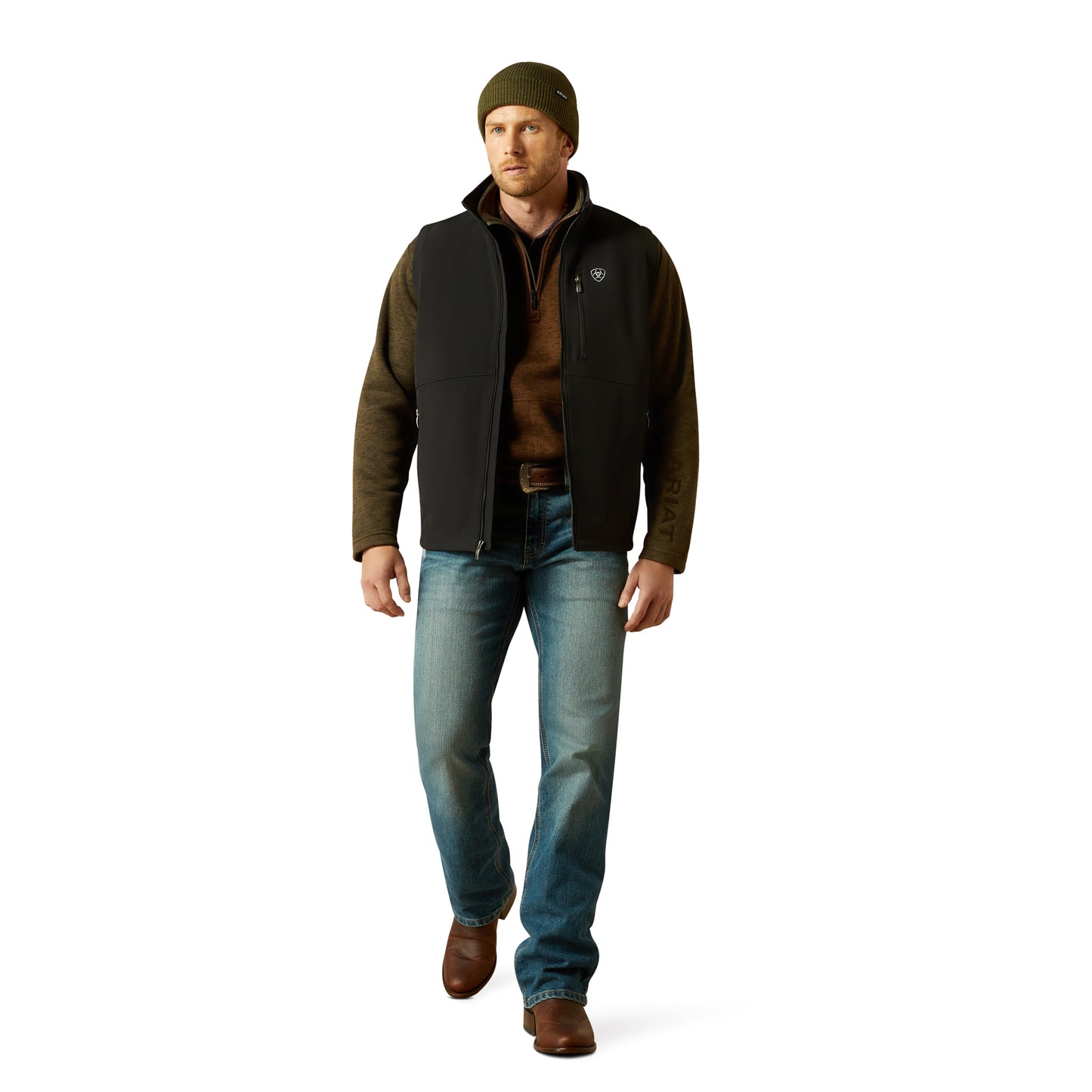 Ariat Men's Black Logo Softshell Vest 10062587