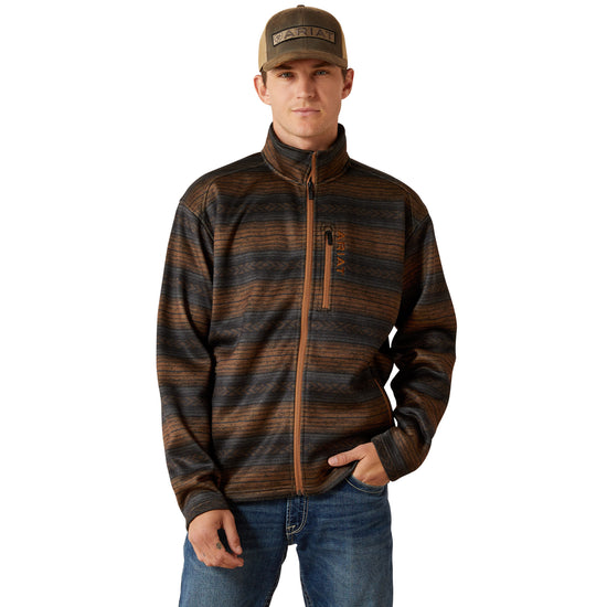 Ariat Men's Caldwell Full Zip Light Brown Southwest Sweatshirt 10062605