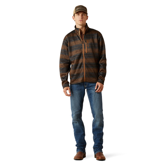 Ariat Men's Caldwell Full Zip Light Brown Southwest Sweatshirt 10062605