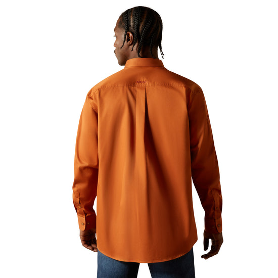 Ariat Men's Team Logo Twill Adobe Brick Classic Button Down Shirt 10062606