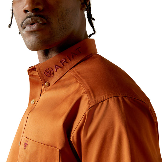 Ariat Men's Team Logo Twill Adobe Brick Classic Button Down Shirt 10062606