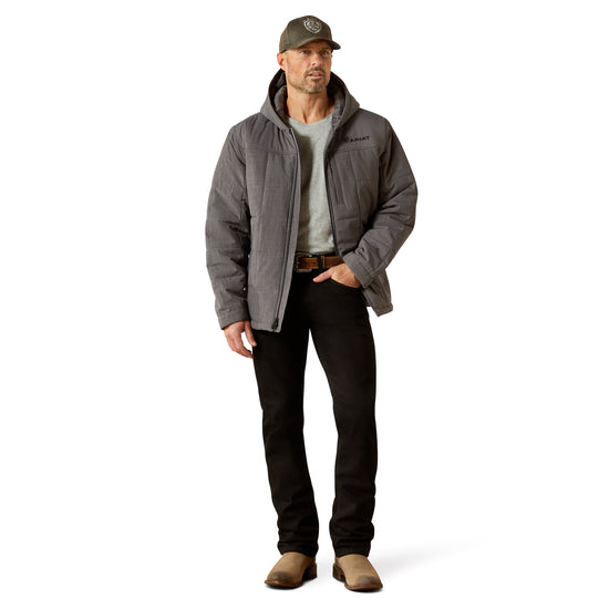 Ariat Men's Crius Hooded Grey Heather  Insulated Jacket 10062676