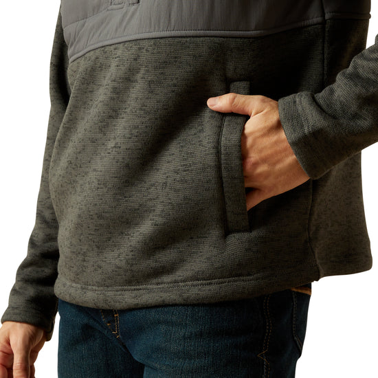 Ariat Men's Caldwell Reinforced Snap Grey Sweater 10062679