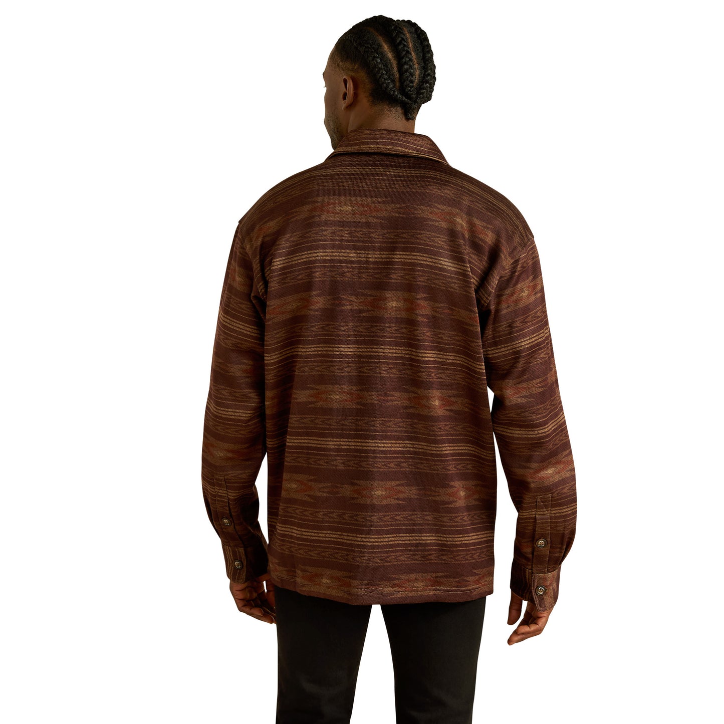 Ariat Men's Caldwell Printed Maroon Shirt Jacket 10062680