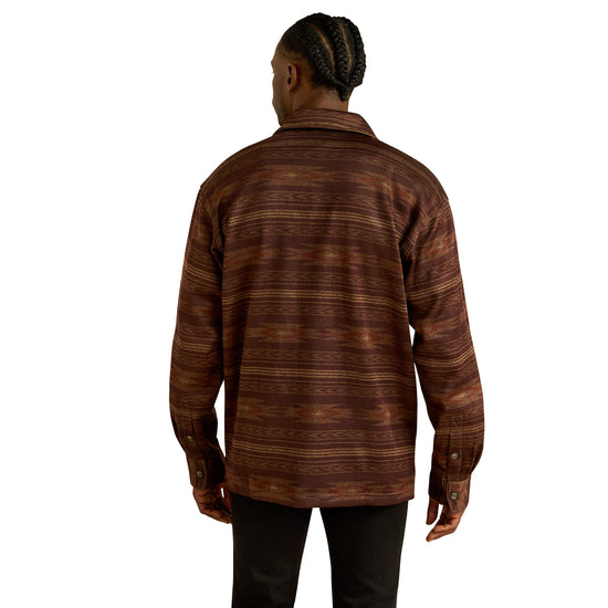 Ariat Men's Caldwell Printed Maroon Shirt Jacket 10062680
