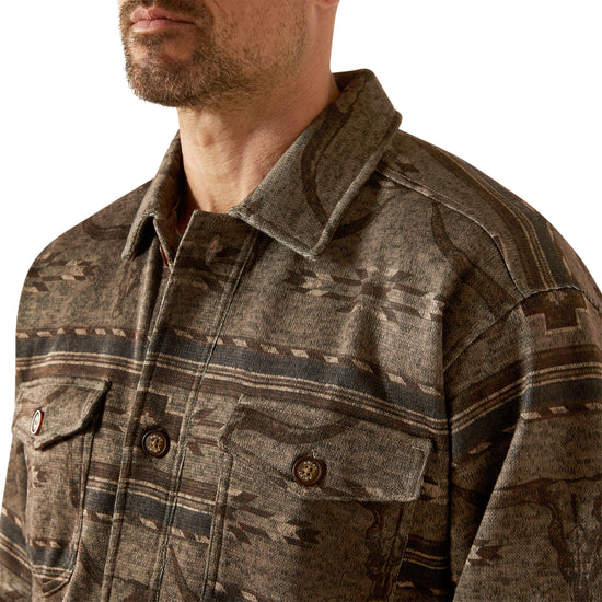 Ariat Men's Caldwell Printed Beige Shirt Jacket 10062681