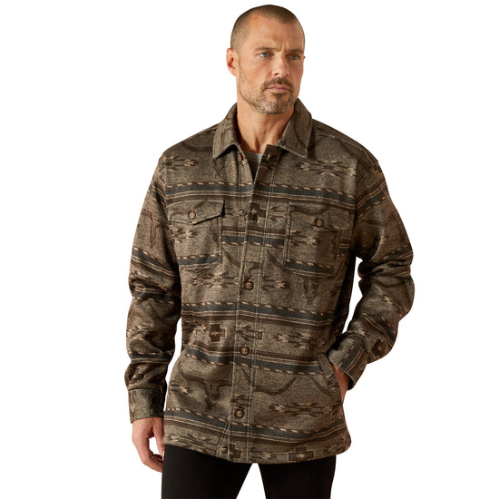 Ariat Men's Caldwell Printed Beige Shirt Jacket 10062681