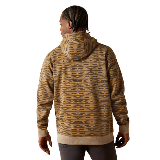 Ariat Men's Khaki All Over Southwest Print Pullover Hoodie 10062818