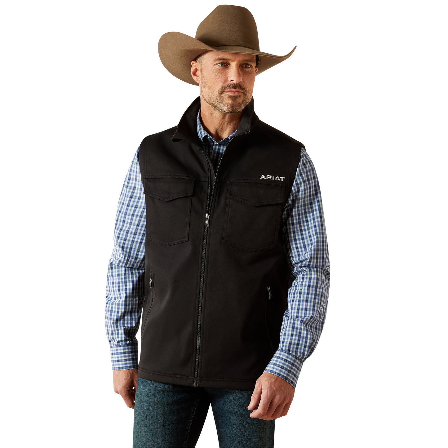 Ariat Men's Sentinel Black Water Repellent Zip Vest 10062822