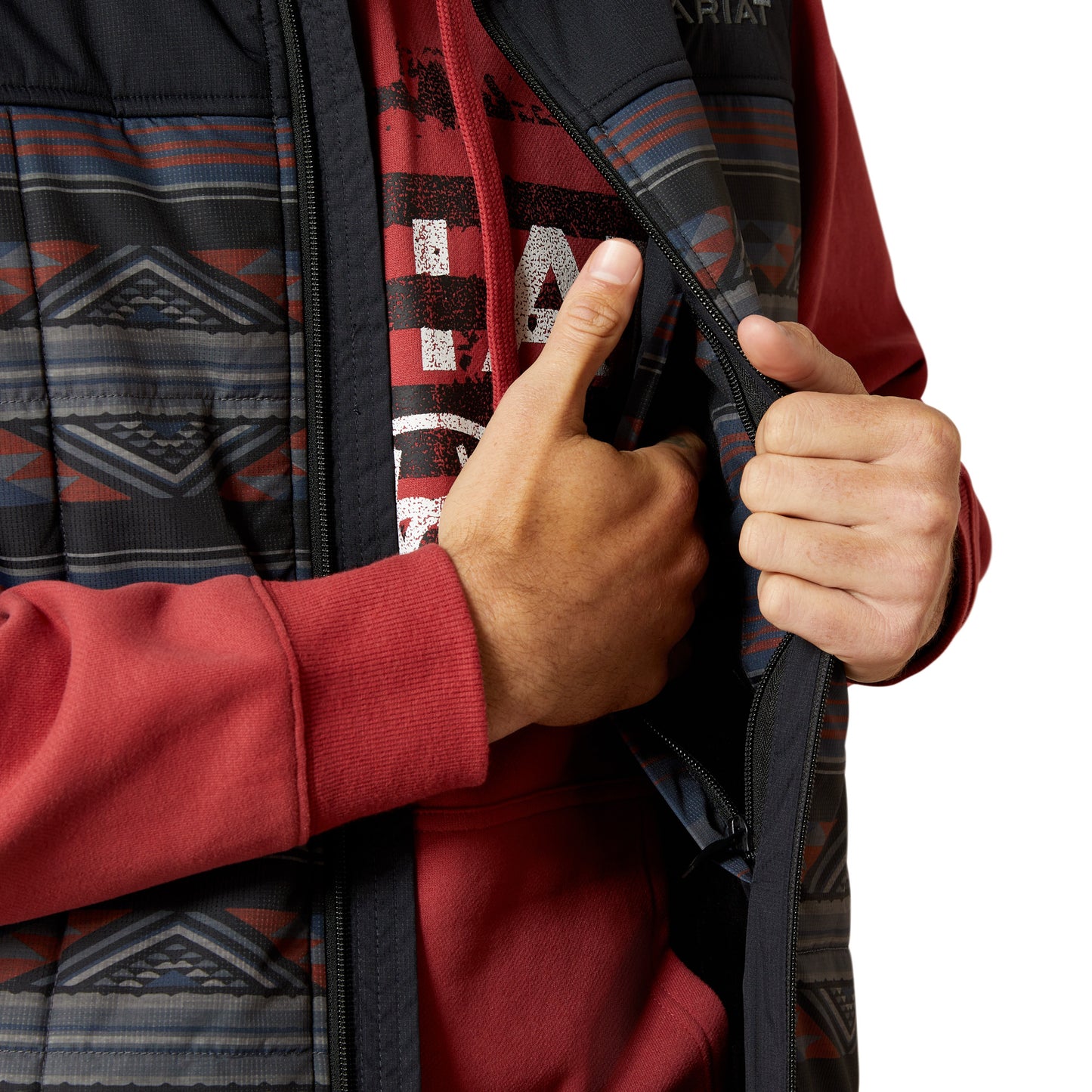 Ariat Men's Crius Southwestern Rust Insulated Vest 10062898