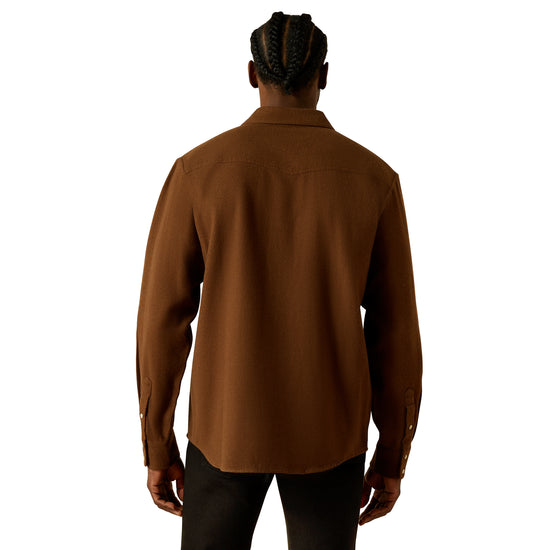 Ariat Men's Hyde Retro Fit Dark Brown Snap Shirt 10063147