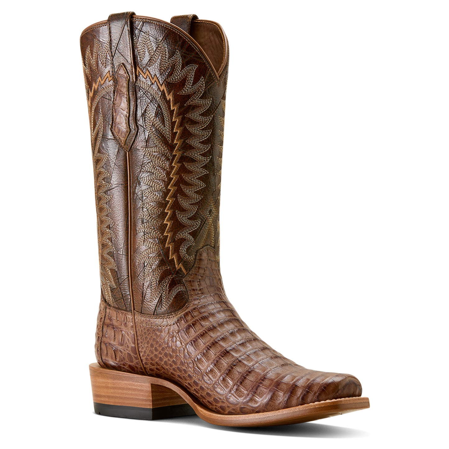 Ariat Men's Futurity Finalist Natural Caiman Belly Western Boot 10063766