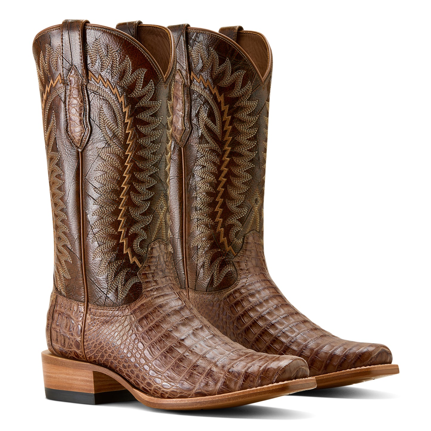 Ariat Men's Futurity Finalist Natural Caiman Belly Western Boot 10063766