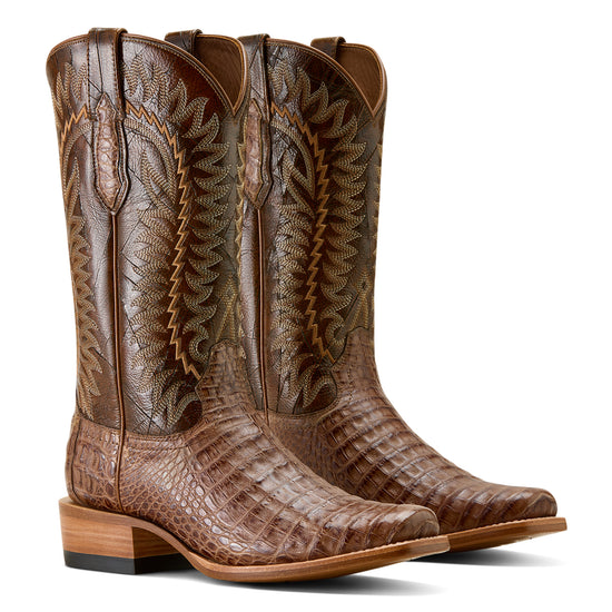 Ariat Men's Futurity Finalist Natural Caiman Belly Western Boot 10063766